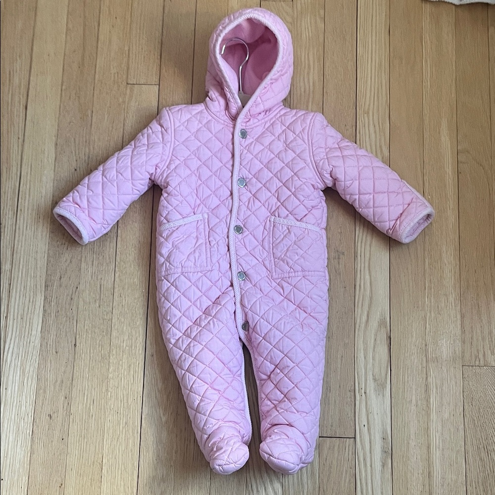 Ralph Lauren Baby Hooded Bunting 9 mos Pink